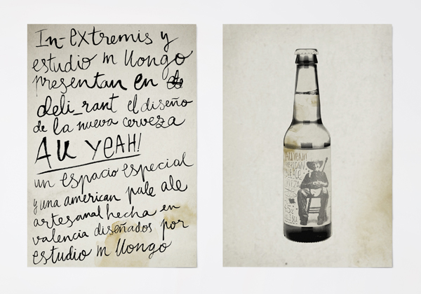 Gráfica de sabor auténtico para la cerveza Au Yeah diariodesign