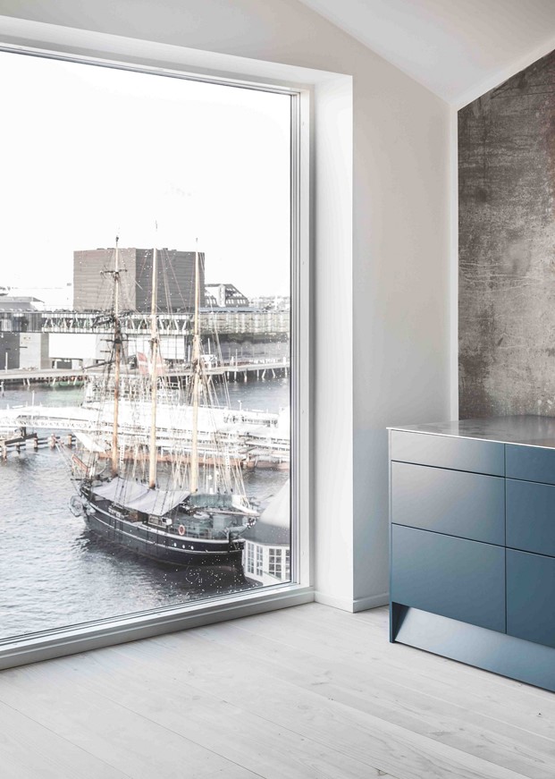 cocina de apartamentos de Krøyers Plads arquitectura democratica Vilhelm Lauritzen Architects diariodesign