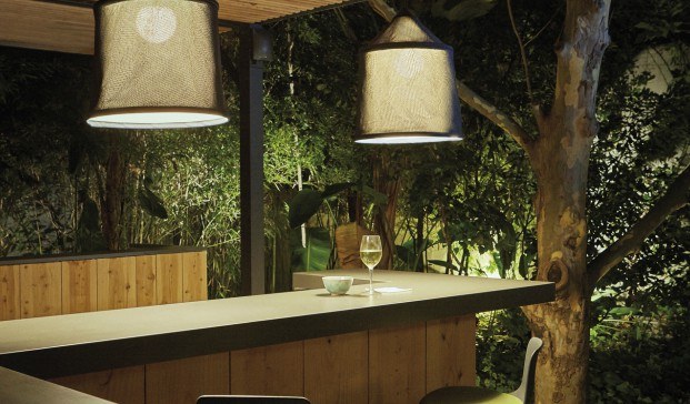 jaima de Marset lampara de exterior con textilene collection diariodesign