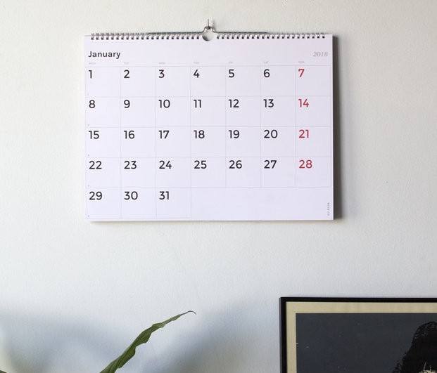 Calendario de pared 2019