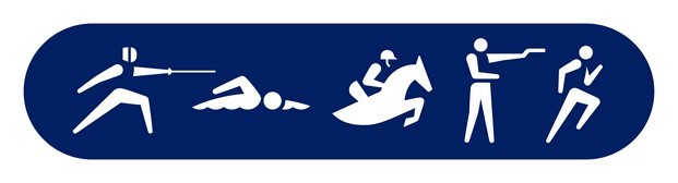 pentatlón moderno pictogramas olímpicos tokio 2020 diariodesign