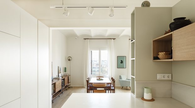 Vivienda estilo nórdico y minimalista. Interiorstas Acabadomate. Cocina