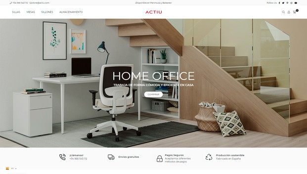 actiu.shop. mobiliario profesional de oficina para el hogar. Nueva tienda online