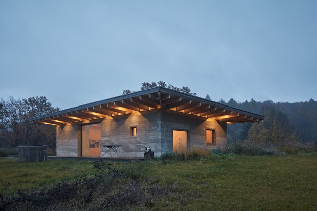 Una casa construida con hempcrete, la alternativa sostenible al hormigón.