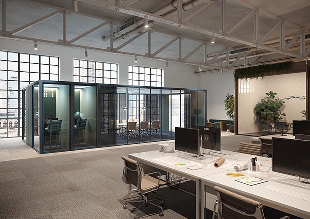 Kettal reinventa las nuevas oficinas con Pavilion O. Estructura modular adaptada al nuevo entorno laboral. 