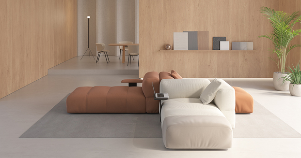 11 sofás modulares para montártelo como te plazca. Savina, de Viccarbe + Ecoalf. El más circular