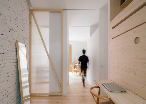Mini casa de 45 m2 flexible y funcional en el centro histórico de Madrid