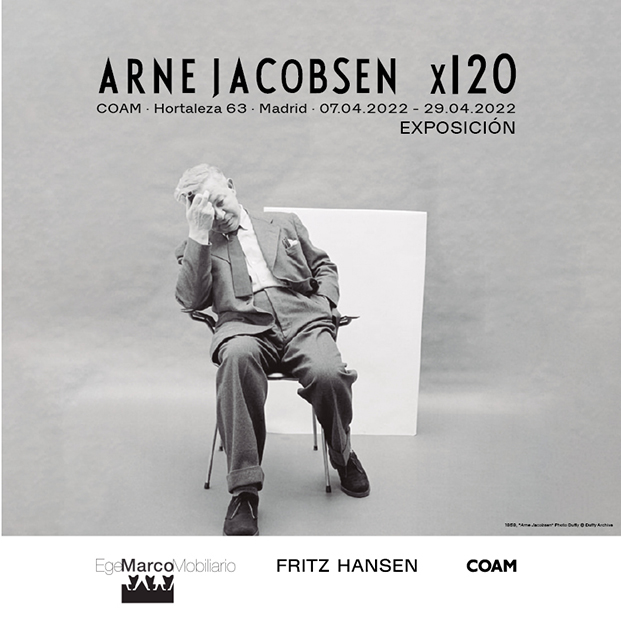 Exposición Arne Jacobsen en COAM Madrid abril 2022