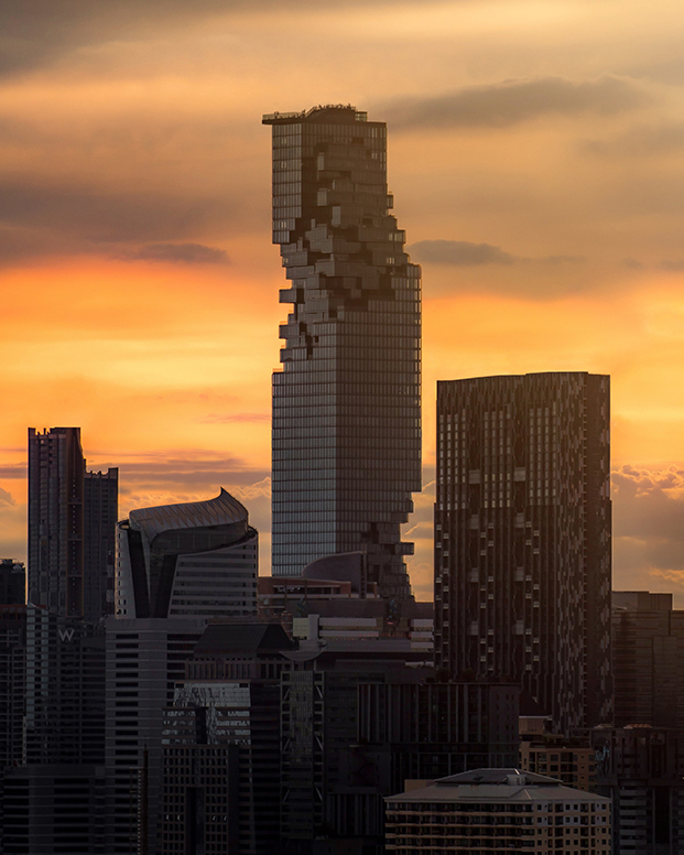 Rascacielos pixelado, rascacielos más alto de Bangkok