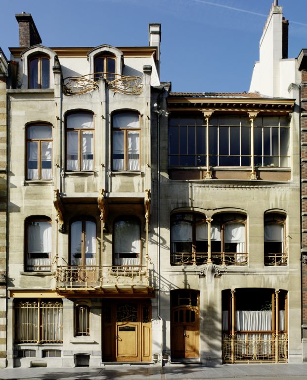Fachada del Museo Horta. La antigua casa-estudio del arquitecto Victor Horta, construida entre 1898 y 1901.