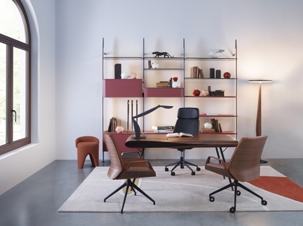 muebles roche bobois, oficina elegante, sillas de oficina