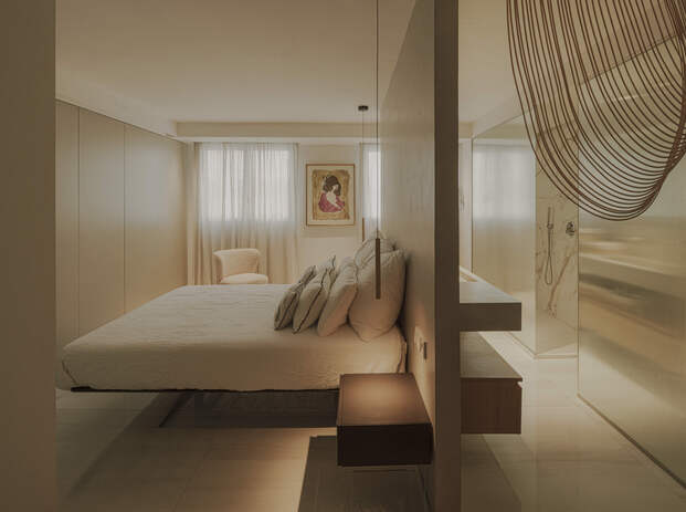 estilo minimalista, habitación minimalista