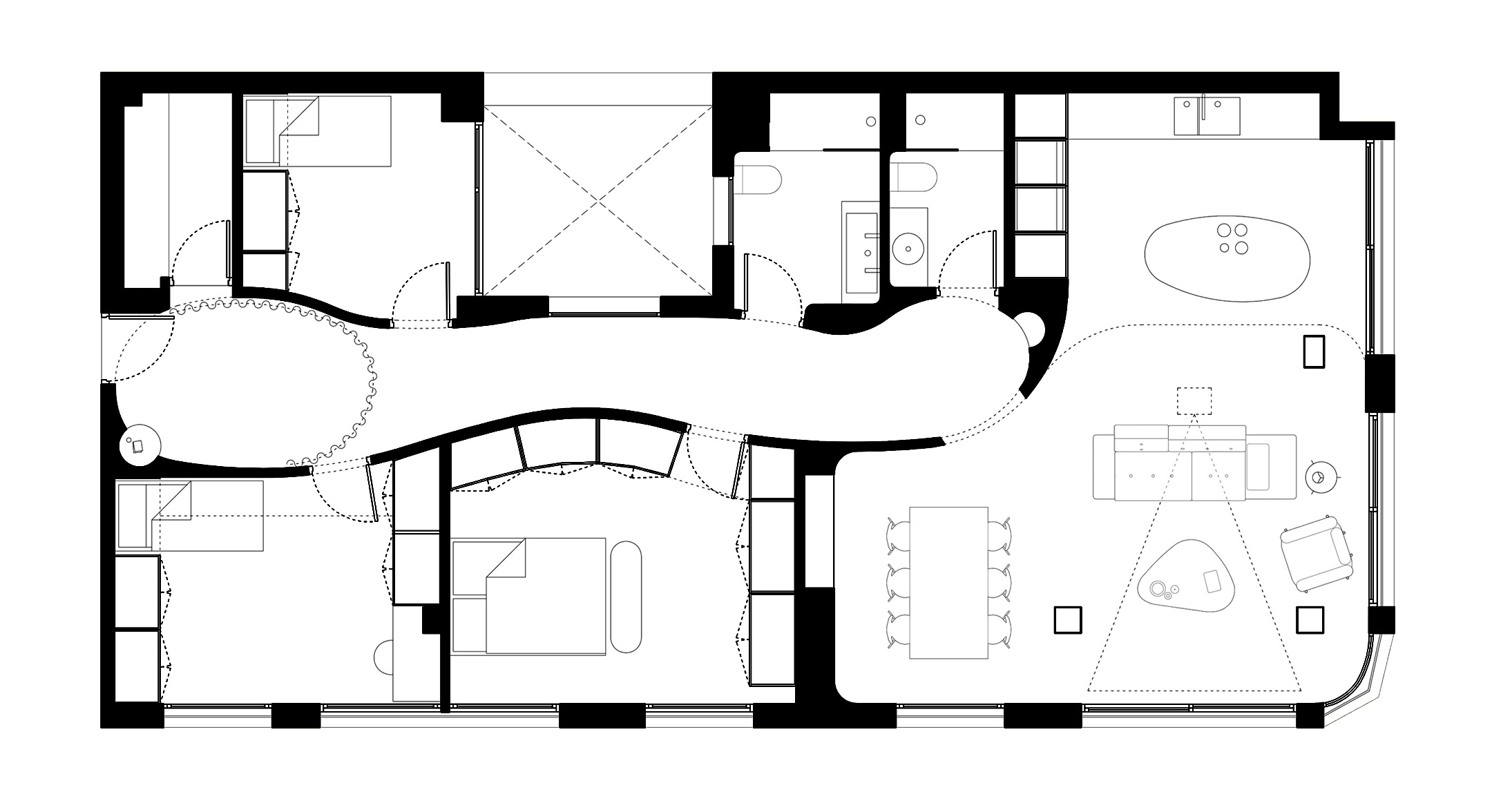 Plano de planta de Casa JG25 por Especie Arquitectura y Joaquín Lucas