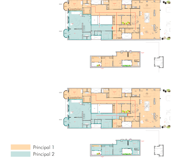 planta distribucion flexible piso de Barcelona